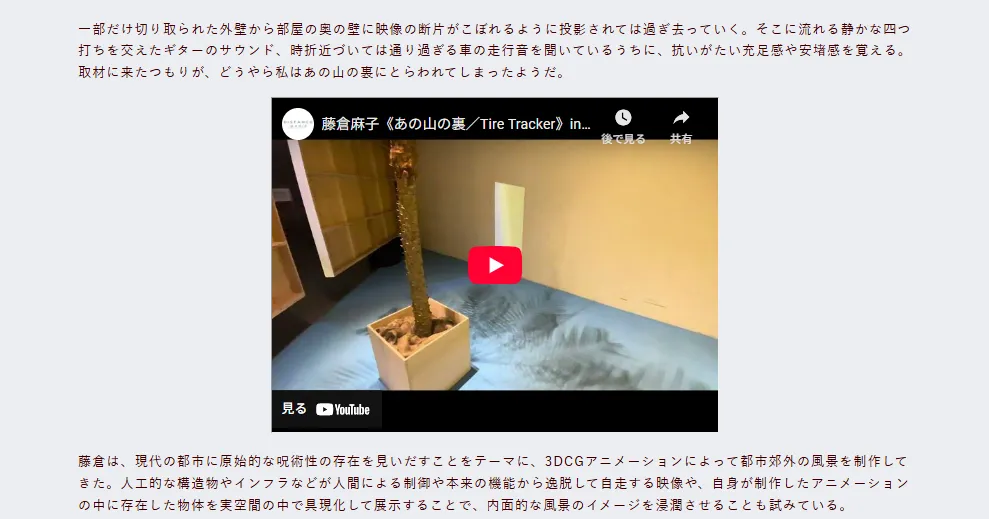 動画埋め込みの表示イメージ