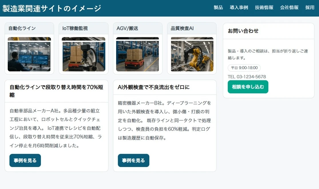 レシピサイトのトップイメージ